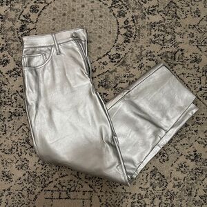 Silver Pleather Pant